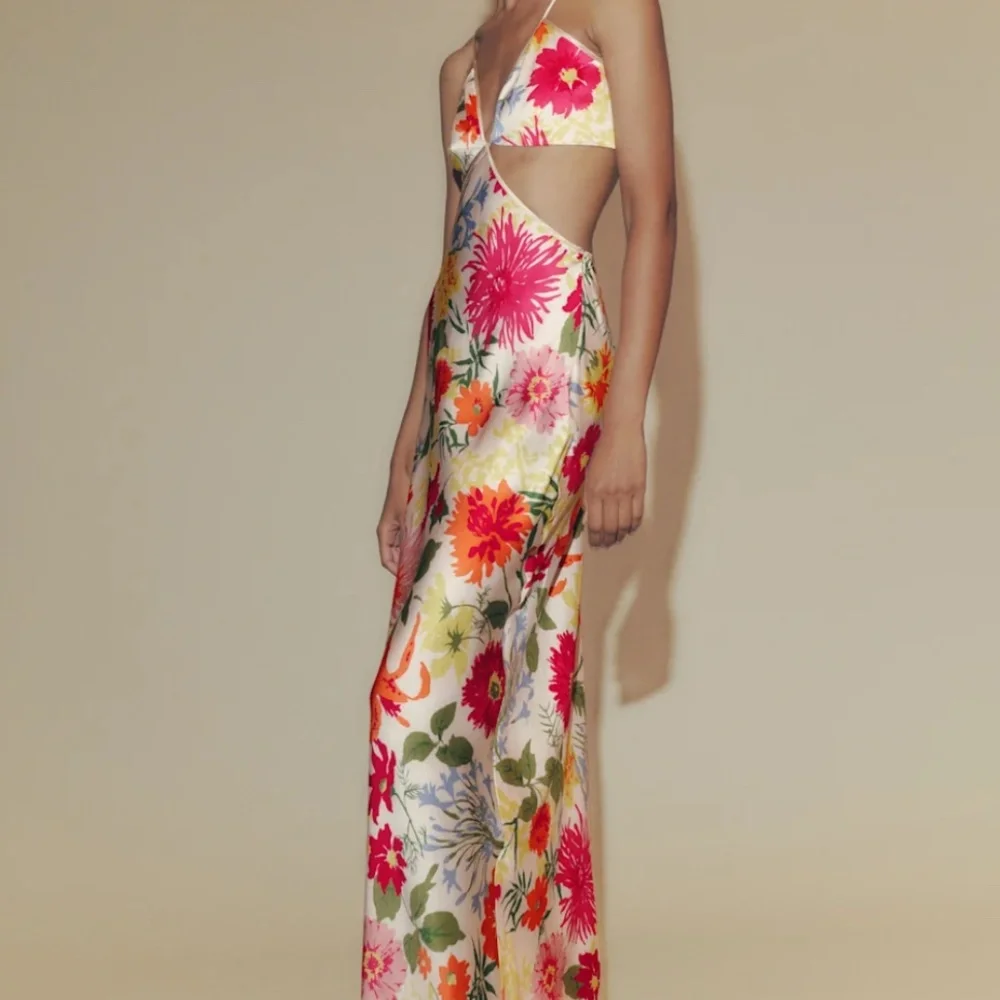 Reformation Poppies Silk Dress Multi - Size 8 - Picture 3 of 5